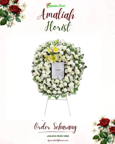 Krans Bunga Duka Cita di Pagerpelah